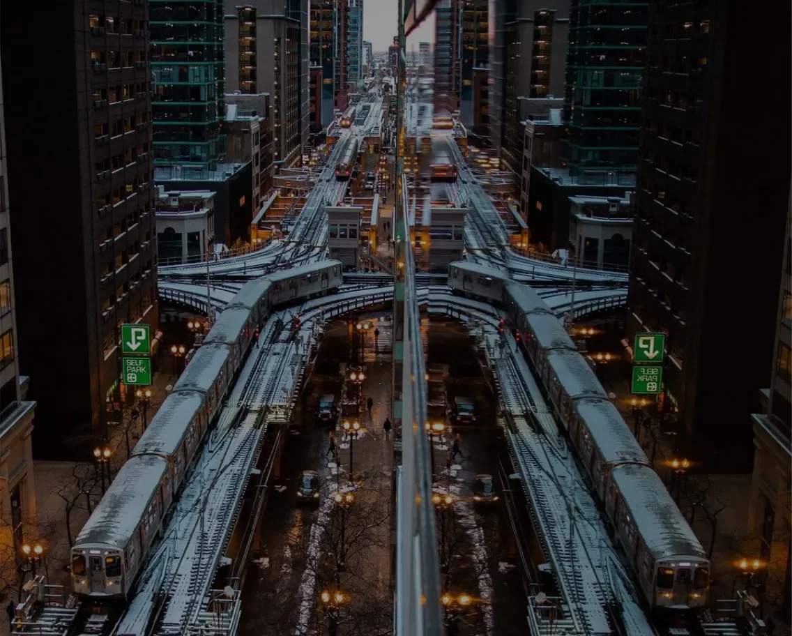 View of a busy street