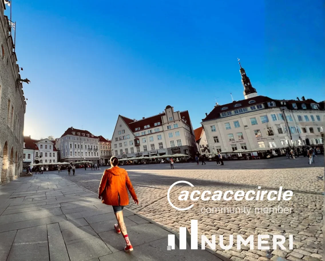 Numeri Accace Circle Baltics case study woman walking through old town