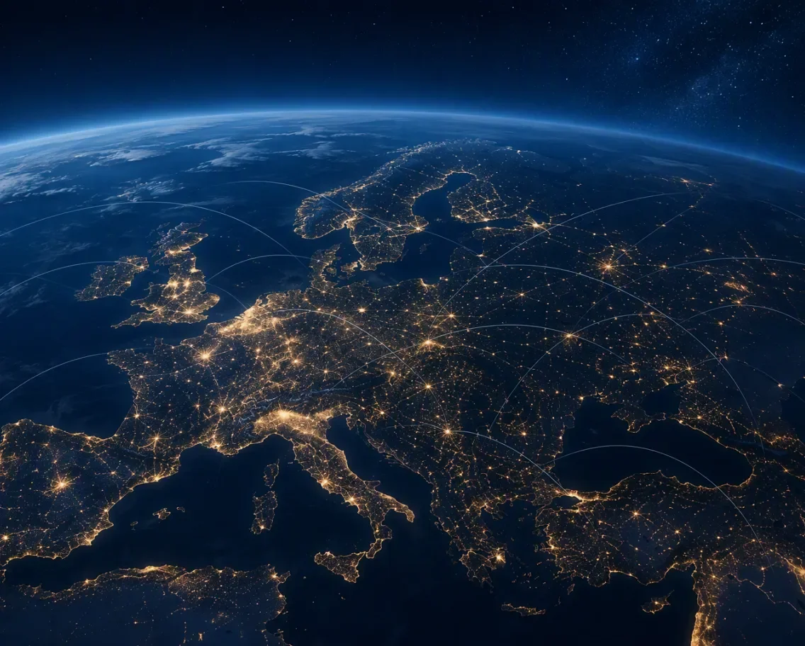 Bird eye view of Europe Numeri Accace Circle EMEA