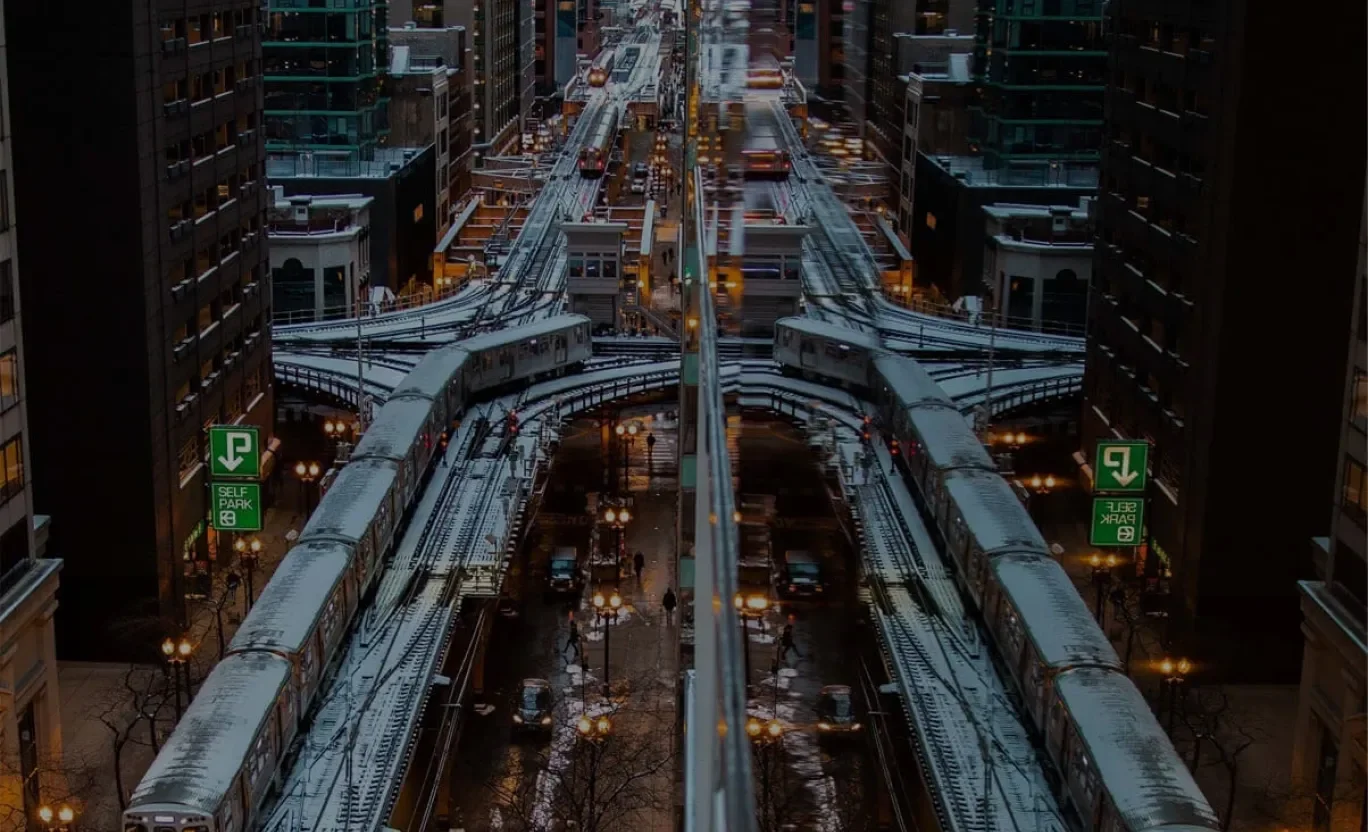 View of a busy street 