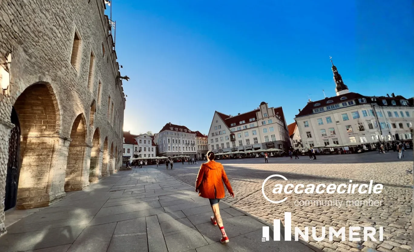 Numeri Accace Circle Baltics case study woman walking through old town